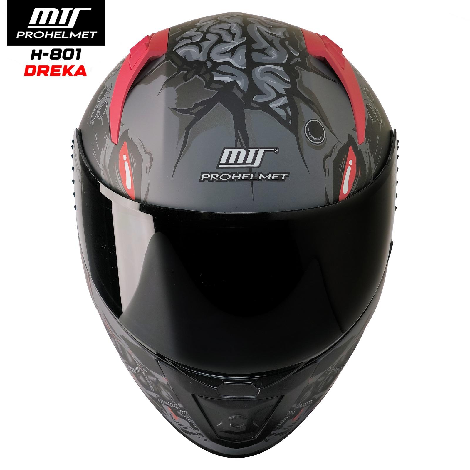 MTS FX-201 DREKA MAT FULLFACE KASK (SİYAH VİZÖRLÜ)